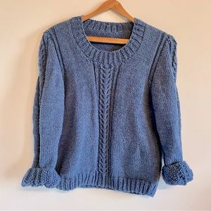 VINTAGE HAND KNIT CREWNECK SWEATER